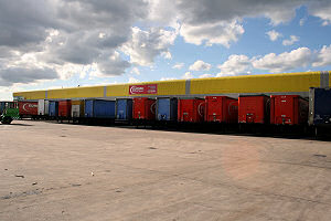 Repairs to lorry loading bay canopy cladding and soffit sheeting